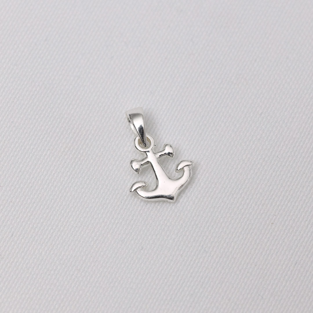 Pendentif Ancien Ancre De Marine En Argent - Bijou Vintage Marin Occasion - Symbole Nautique