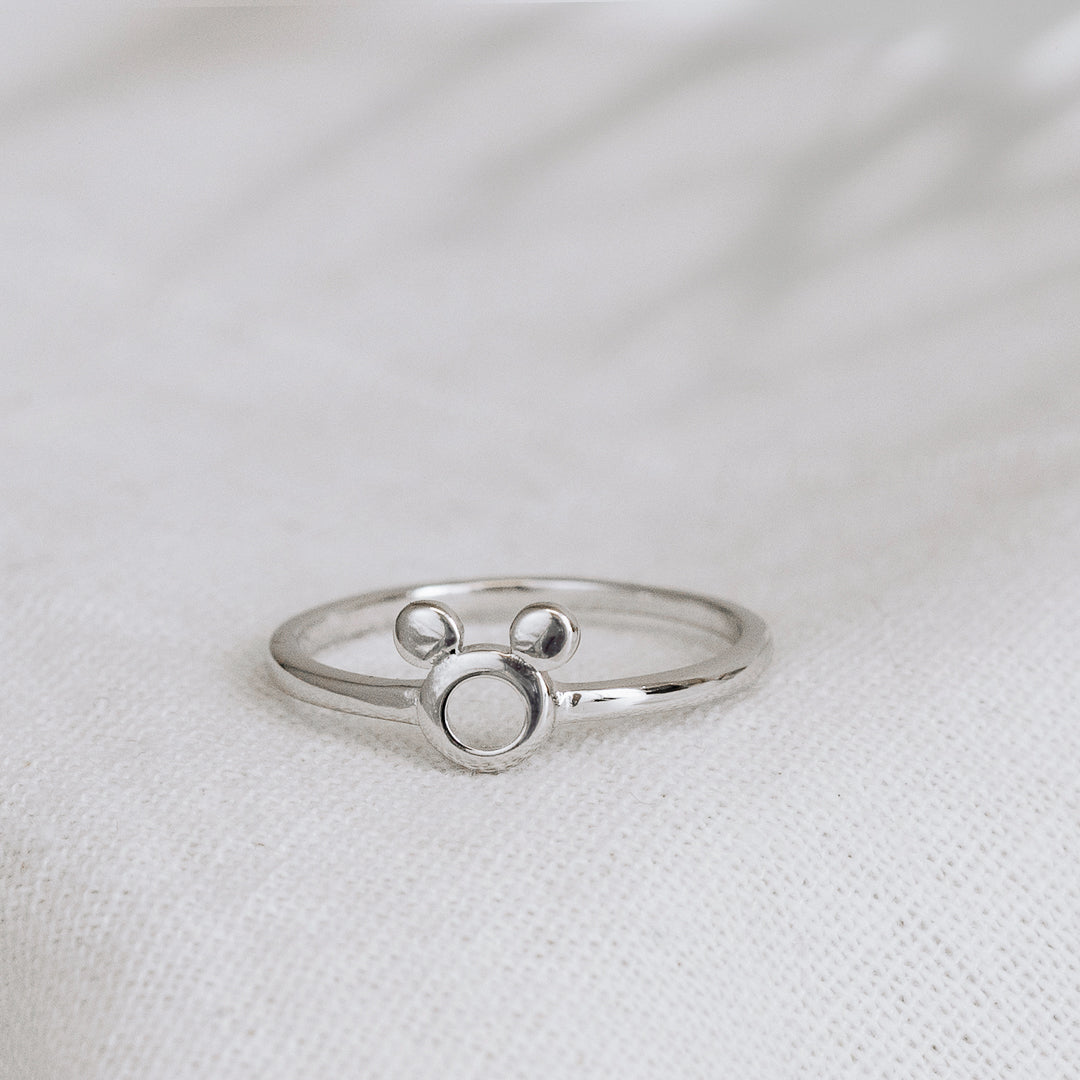 BAGUE MICKEY – ARGENT –