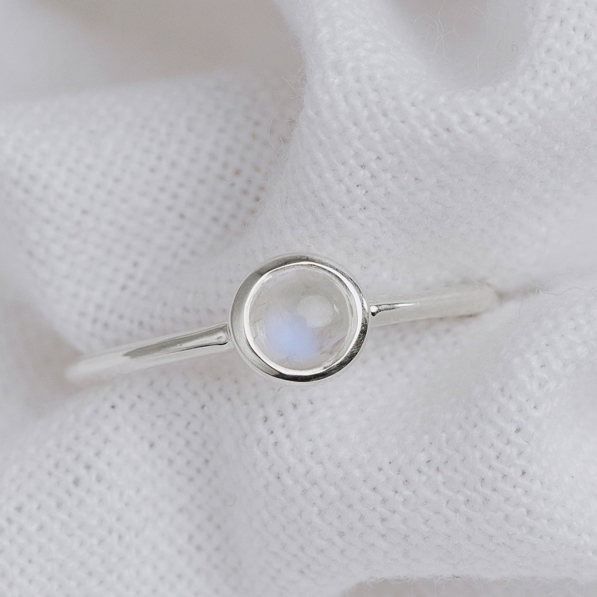 Bague Femme En Argent 925 Avec Pierre De Lune - Taille 56, Style Amitié, Marque Thanina, Neuve